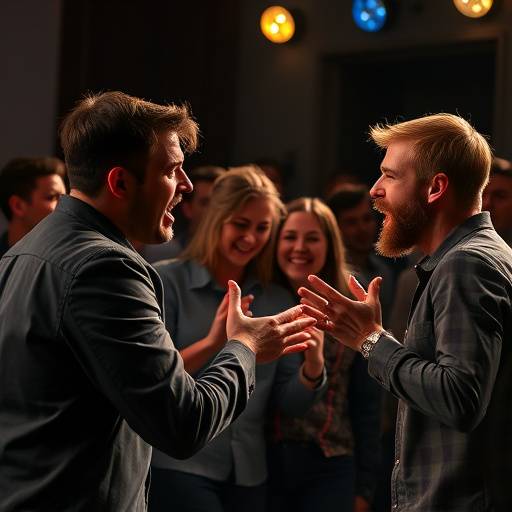 Acteurs pratiquant l'improvisation théâtrale